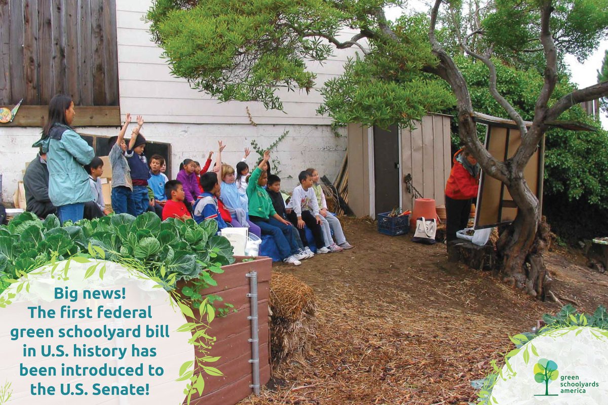 If you missed the big news! Read about Senator Heinrich's historic Living Schoolyard Act of 2022 on our blog: greenschoolyards.org/blog/2022/9/29…