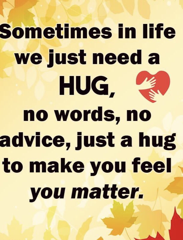 sharongrimes1's tweet photo. Sometimes in life we just need a hug, no words, no advice, just a hug to make you feel you matter. #struggling #tryingtostaystrong 💚❤️ https://t.co/HTKTk7gEPr