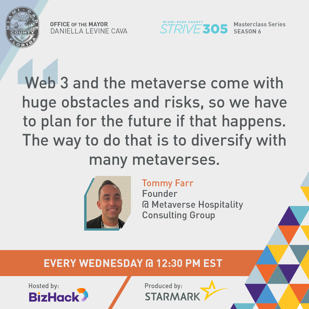 StarmarkIntl's tweet photo. Powerful stuff!👏 Check out the final session as well as the entire Masterclass #webinar series, “Ways to Prepare Your Business for #Web3 &amp; the #Metaverse,” at the link below. Thanks to @bizhackacademy, our fantastic guests, &amp; our attendees. https://t.co/5NlIcYANl8
#b2b #travel https://t.co/g29L4Nc8NS
