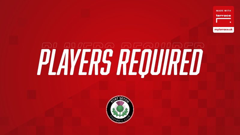 PortSetonAFC's tweet image. We are looking to strengthen our squad. 

If you’d be interested, drop us a DM