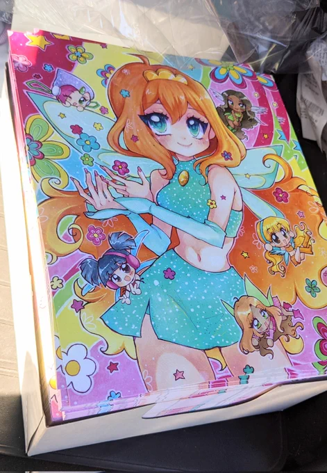 Picked up a big ol' stack of Winx Club prints today!And the baby came for a ride  