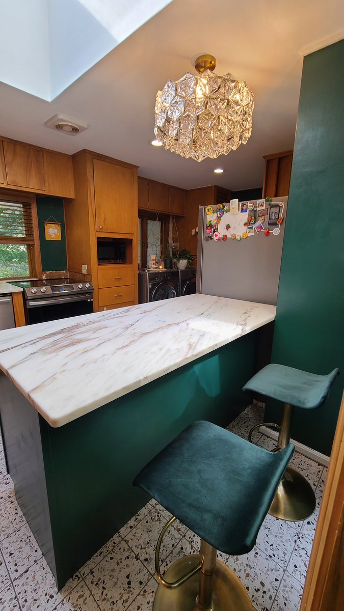 cloreene's tweet photo. Dream come true! Imperial Danby Marble in my kitchen! Slow progress but so excited for it to all come together. Couple more projects before completion in Dec or Jan. https://t.co/iRam4Tt9NU