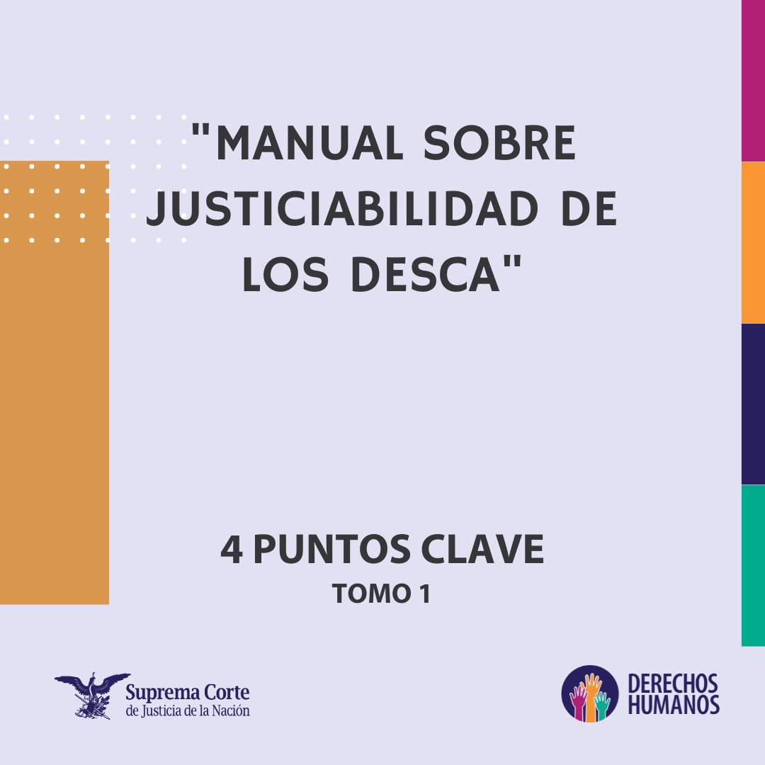 🏥🌿📚¿Los derechos económicos, sociales, culturales y ambientales ¿tienen un rango inferior que los civiles y políticos? ¿Los órganos judiciales pueden exigir su cumplimiento o determinar si fueron vulnerados?
 
📘Conoce más en el Manual sobre la Justiciabilidad de los DESCA🧵