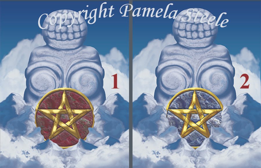SteeleWizard's tweet image. My Muse said it needs the color red. I'm not sure. Maybe my Muse is secretly doing drugs? Thoughts? 1 or 2?
#AceofPentacles #Tarot