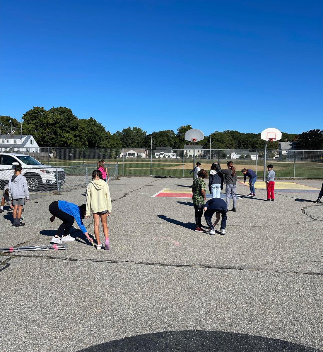 EmilyLamkin720's tweet photo. Shadow science this week!! We traced our shadows at different times, made some observations and talked about why they were in different places throughout the day! @SouthRoadrunner @PeabodyPublic https://t.co/JUpCBNNiNp