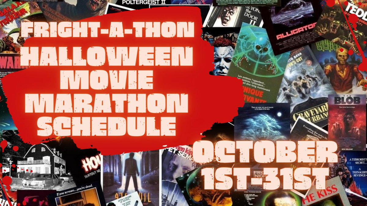 HunterBVideo's tweet photo. Are you in need of a Halloween Movie Marathon that stretches the entirety of October? Check out my latest video for the Ultimate Halloween Movie Marathon! #Halloween #MovieMarathon #FrightAThon 

Watch Here: https://t.co/c8KcUk2MkI https://t.co/RDBJiJ9vqo