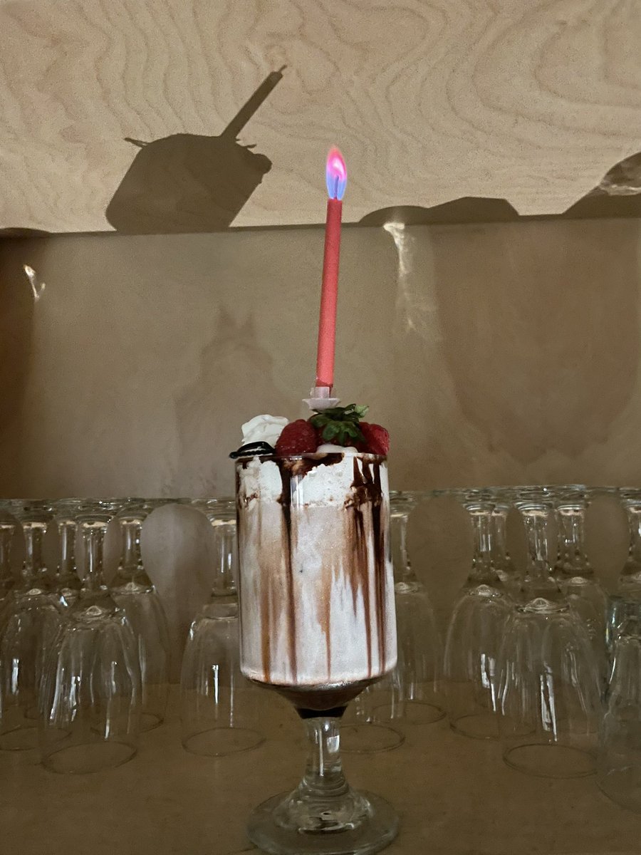 mixolo_gi's tweet photo. Blackforest Birthday Cocktail
Tastes just like a black forest cake.
Crème de cacao, Chambord, 10% lactose free coffee creamer, whipped cream, chocolate sauce, strawberry and raspberry sword as garnish.
@BestBarMix
#ACMixHour https://t.co/P4bHfahqj2