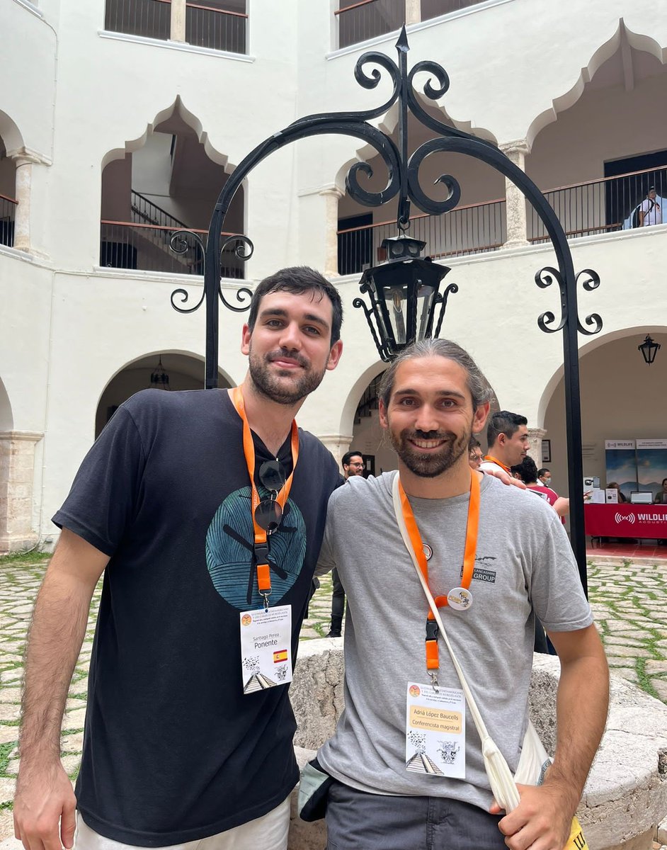 adria_baucells's tweet photo. @SECEMU_'s representation (Spanish Bat Society) during the #COLAM conferences in Merida, Mexico. And also members of the editorial team in the @BarbastellaJ journal :) That's where new projects are forged for the upcoming future. It's been so cool to meet you here @perea1332! https://t.co/q3yYs4U5Yi
