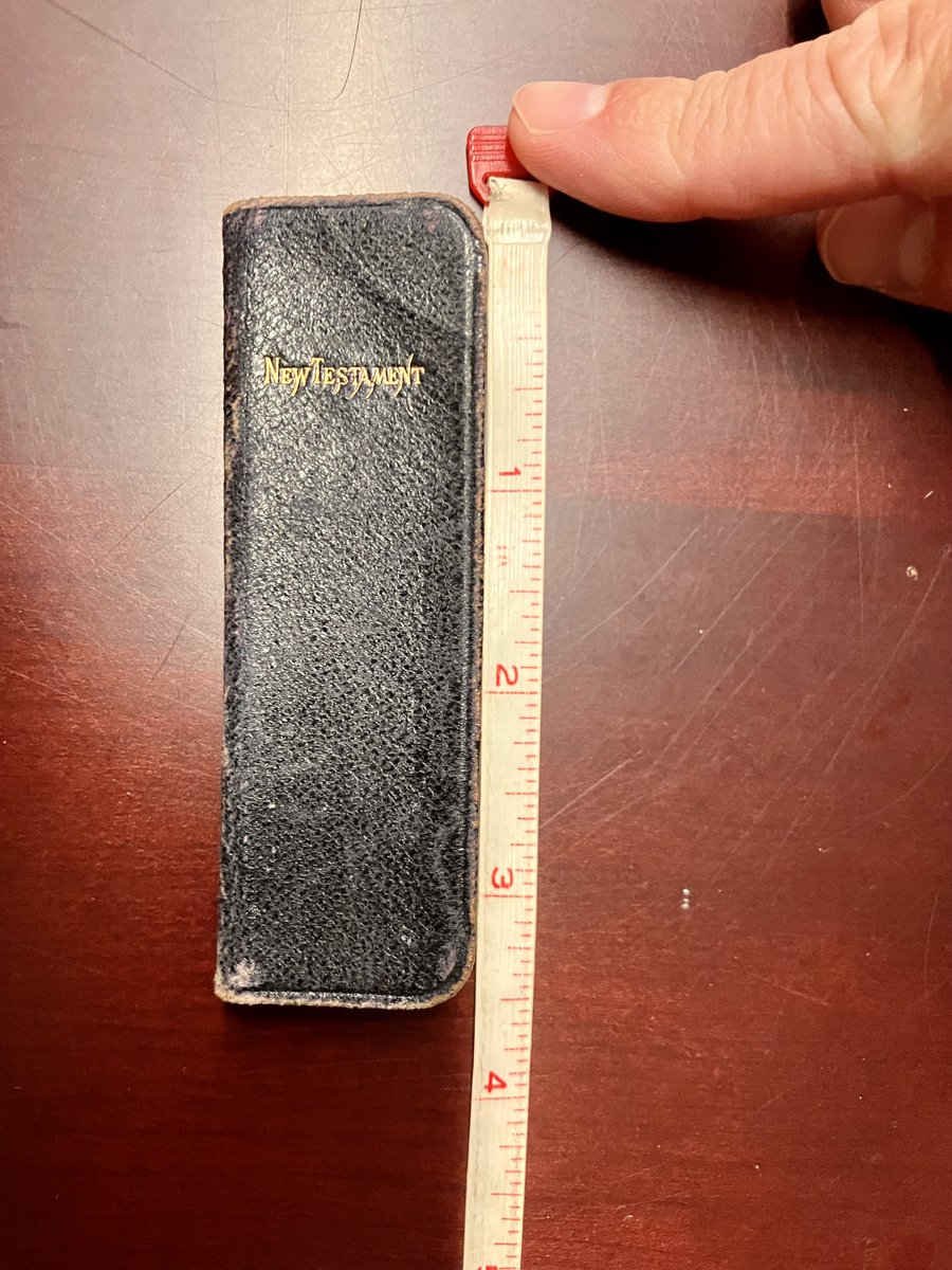 OLLUlibrary's tweet photo. Miniature book, called the "Finger New Testament," contains the King James translation of the New Testament &amp; was published approx. 1891 by Oxford University Press.  
 
Next a nearly microscopic book encased in acrylic, with the Our Father prayer printed in multiple languages. https://t.co/2ZQ9g8wSfZ