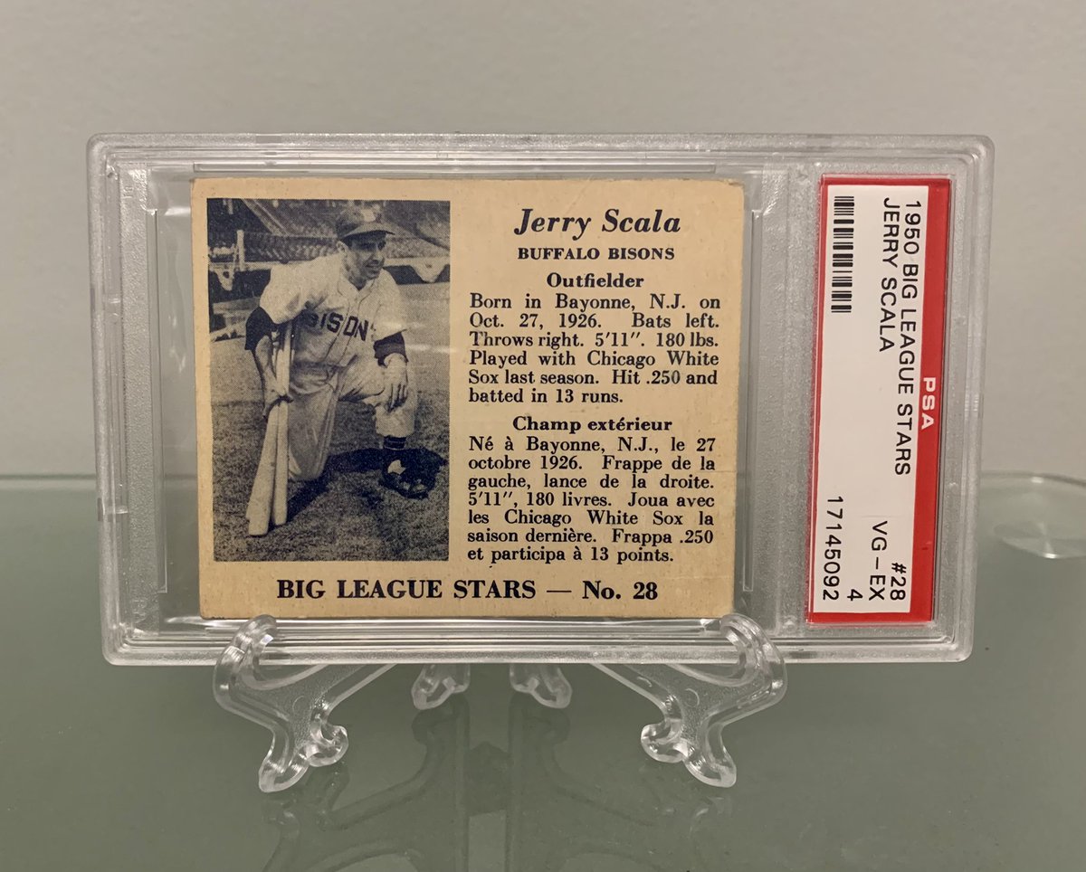 cardsmemro's tweet photo. We’re halfway there! Jerry Scala gets us to the middle point of the Bisons team set for 1950 Big League Stars. Anyone selling the others?

@CardPurchaser #thehobby https://t.co/gsqGxRLbGW