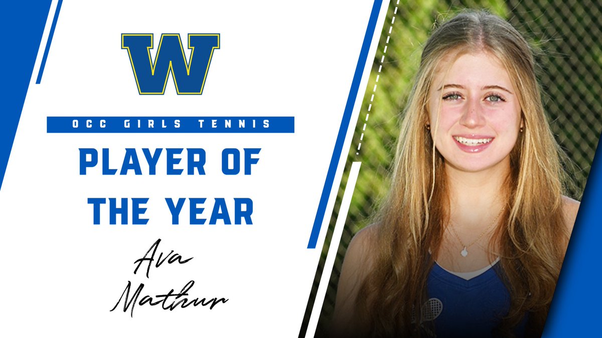 Congratulations to Ava Mathur on earning OCC Girls Tennis Player of the Year! #GoWoo