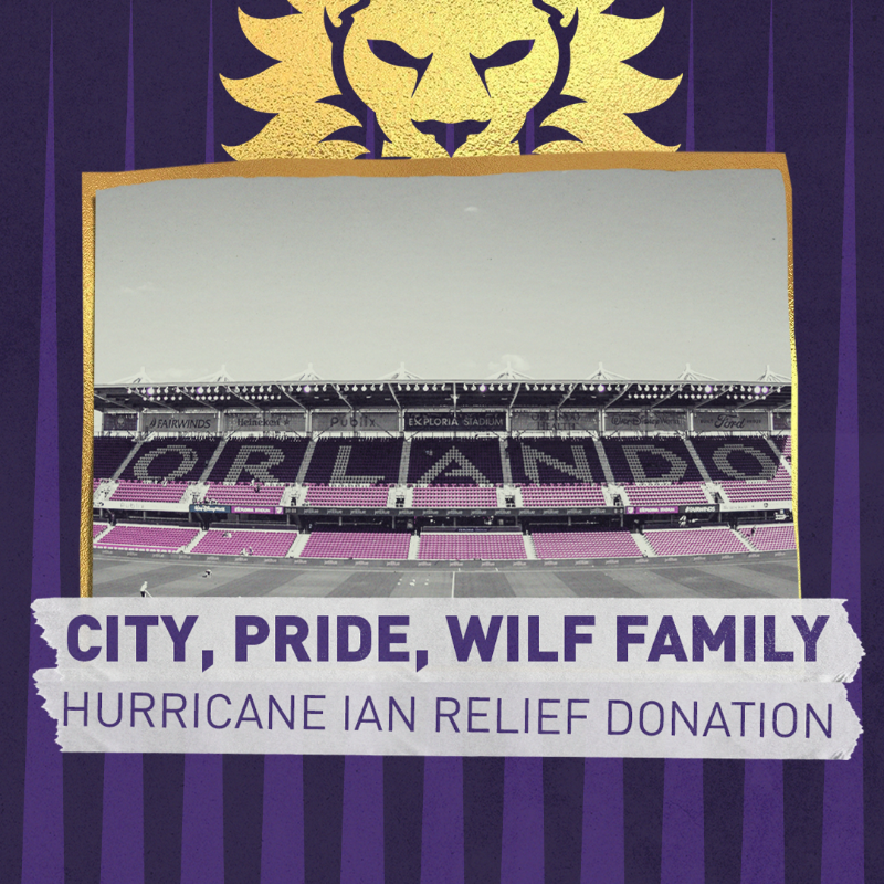 OrlandoCitySC's tweet photo. Following the devastating effects of Hurricane Ian across the state of Florida, Orlando City Soccer Club, @ORLPride, and the Wilf Family Foundations have made a $500,000 donation to the American Red Cross Hurricane Ian relief efforts.