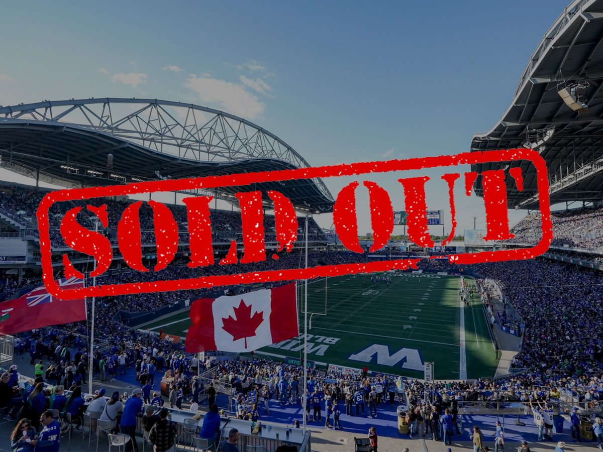 Wpg_BlueBombers's tweet photo. someone call the Tanner family cuz we got ourselves a 𝐅𝐔𝐋𝐋 𝐇𝐎𝐔𝐒𝐄‼️ #ForTheW https://t.co/z9pDE27kWR