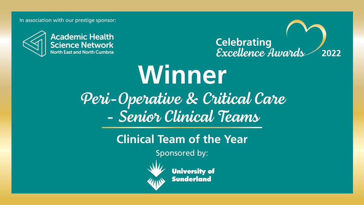 NewcastleHosps's tweet photo. The winners are the peri-op &amp; critical care team. The pandemic posed huge challenges but by working together this team planned and managed their services across the Freeman and RVI to ensure our sickest patients always received the highest standards of care #CelebratingExcellence https://t.co/YLJgo6Cfn8