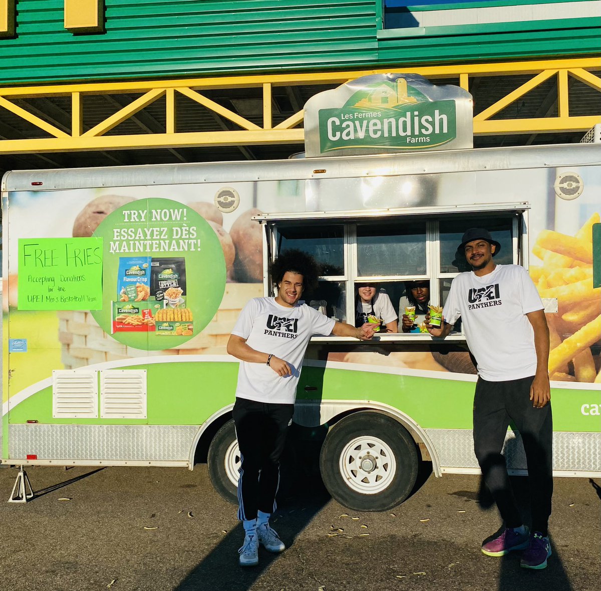 FryDay! The <a href="/UPEIMBasketball/">UPEI Men's Basketball</a> team is at Kent today until close. 🍟 🏀