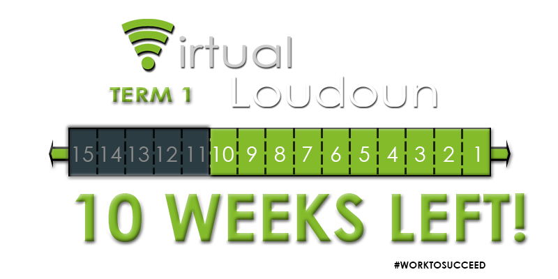 LCPS_VLO's tweet photo. 5 weeks down!  There are 10 weeks remaining in Term 1 virtual learners--check your course pacing guide and set a plan to finish term before Dec 9th.  If you have questions or need assistance with completing course activities, contact your course instructor. #LCPS23 #worktosucceed https://t.co/ggfj1SPPIE