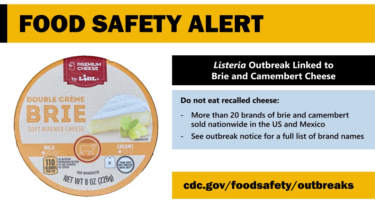 CDC On Twitter LISTERIA OUTBREAK Do Not Eat Recalled Brie Or cdc-on-twitter-listeria-outbreak-do-not-eat-recalled-brie-or