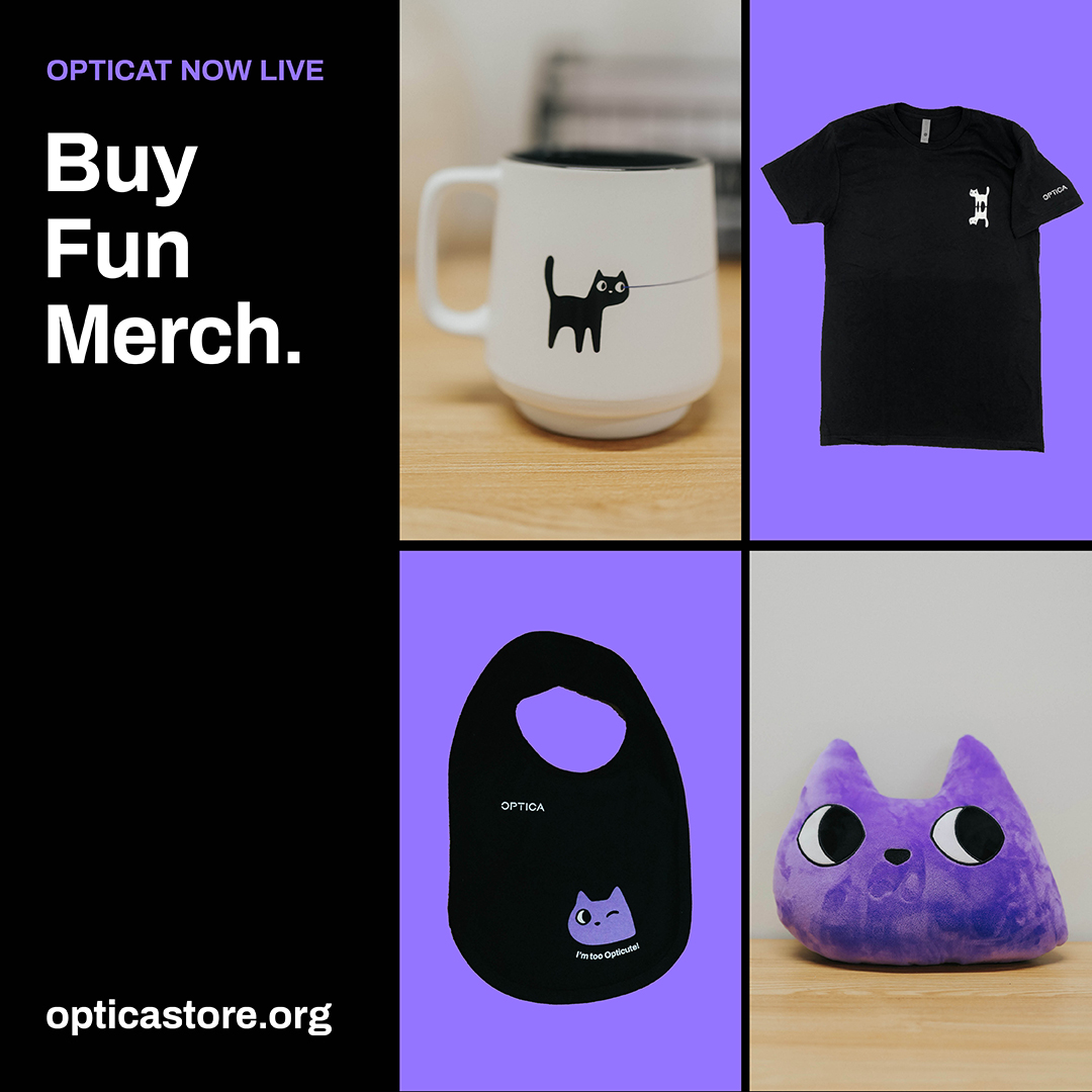 OpticaWorldwide's tweet photo. #Opticat is alive, dead, cute and available on the Optica Store for you to take home - https://t.co/M1vbvp11XK https://t.co/rt9PHQoUkD