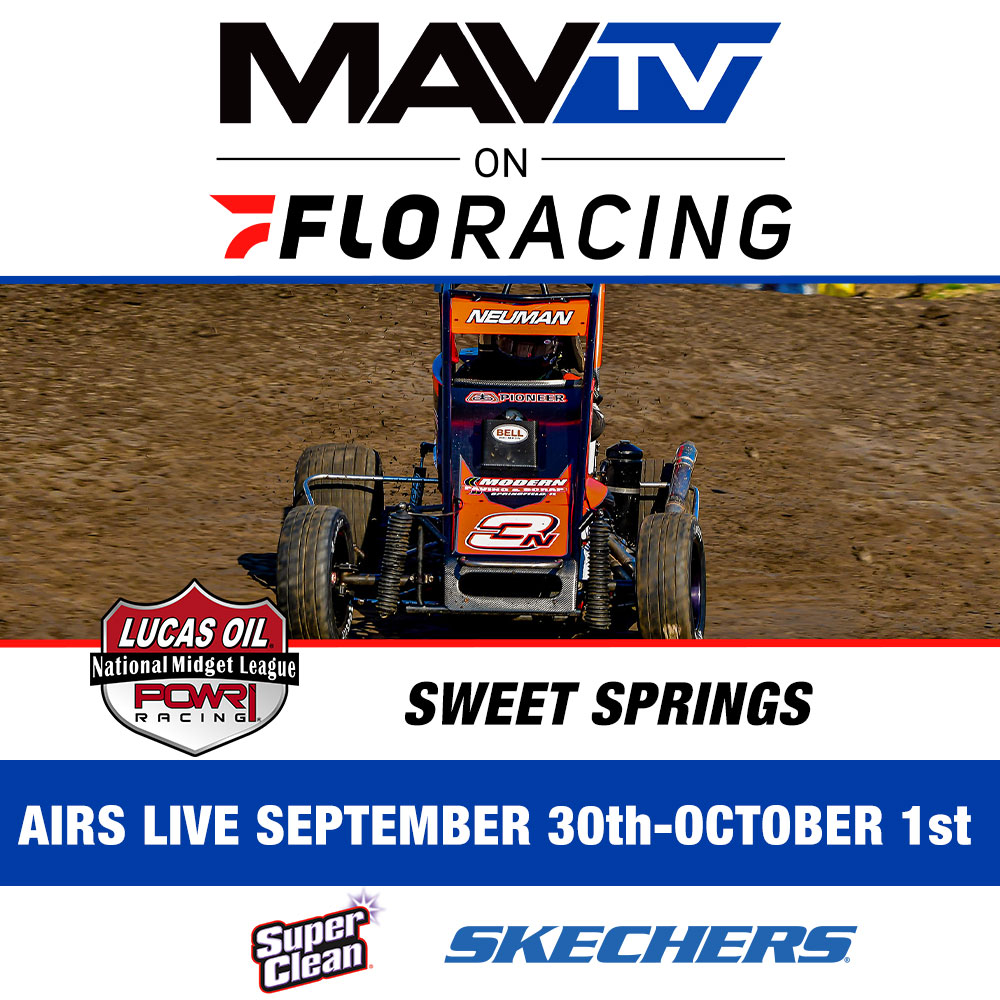 RACER_Network's tweet photo. 🏁 Catch the @POWRi_Racing National Midget League this weekend in Sweet Springs, MO!

🚨 Watch LIVE on #MAVTV on @FloRacing at 7:30pm ET!

#POWRi #SuperClean #Skechers https://t.co/CxzWPAGkdC