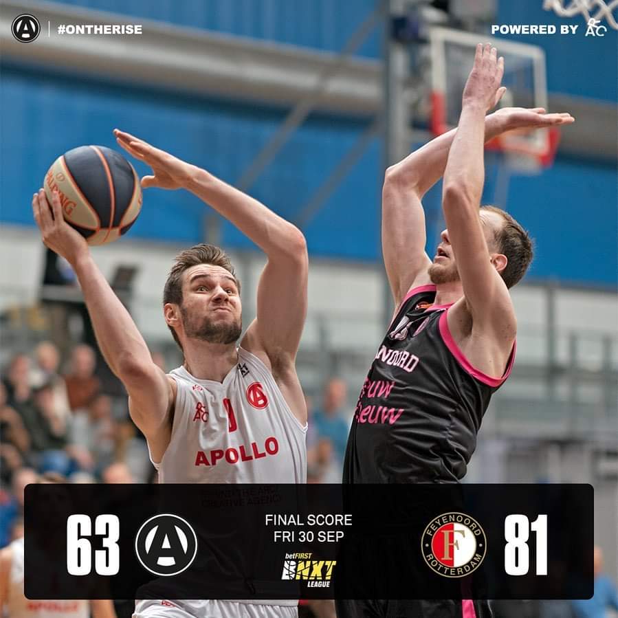 Apollo Amsterdam (@apollolivescore) on Twitter photo Hard fought battle against Feyenoord tonight. Big thank you to the crowd for their energy and support! 🙌
Congratulations to <a href="/joris_sm/">joris smeyers</a> & @sau7iukas for making their debut in the <a href="/bnxtleague/">BNXT League 🇧🇪🇳🇱</a> 🔥
Until next game! 🏀
#OnTheRise Hard fought battle against Feyenoord tonight. Big thank you to the crowd for their energy and support! 🙌
Congratulations to <a href="/joris_sm/">joris smeyers</a> & @sau7iukas for making their debut in the <a href="/bnxtleague/">BNXT League 🇧🇪🇳🇱</a> 🔥
Until next game! 🏀
#OnTheRise