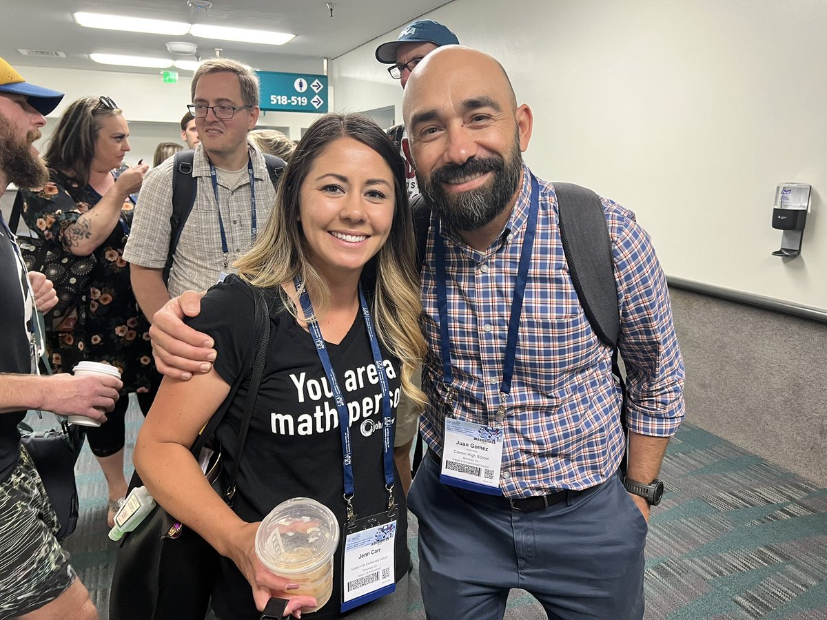 MrsJennCarr's tweet photo. Love being able to connect with new math friends through @johnberray’s legacy. @JGomezMathEd #honoringjohn #NCTMLA2022 https://t.co/hUw49Vmn7t