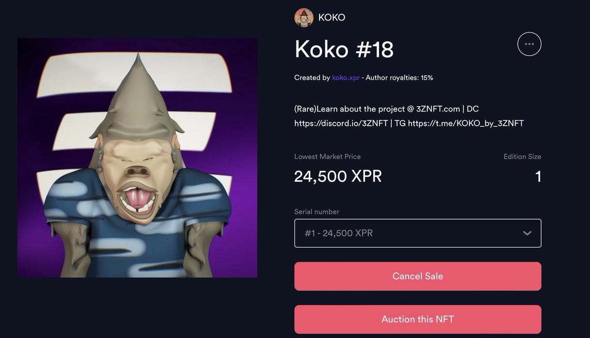 KOKO NFT on Proton blockchain ⚛️ tweet media