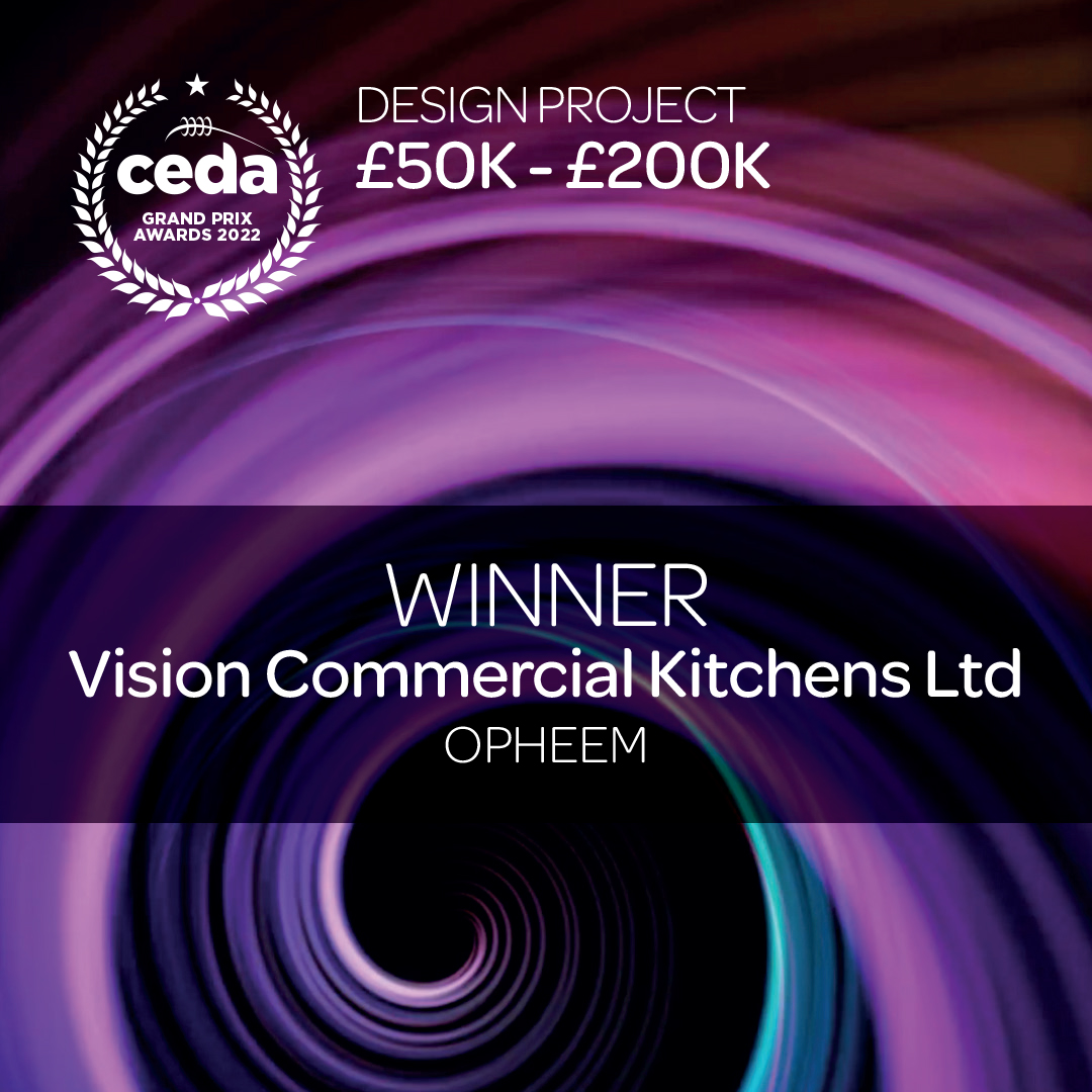 CEDAUK's tweet photo. Congratulations to @visionkitchen!
Winners of the Design Project £50K - £200K ceda Grand Prix Award for their project at @opheemtweets.
#cedaConference22 #GrandPrixAwards22 https://t.co/lasD6zEvzZ