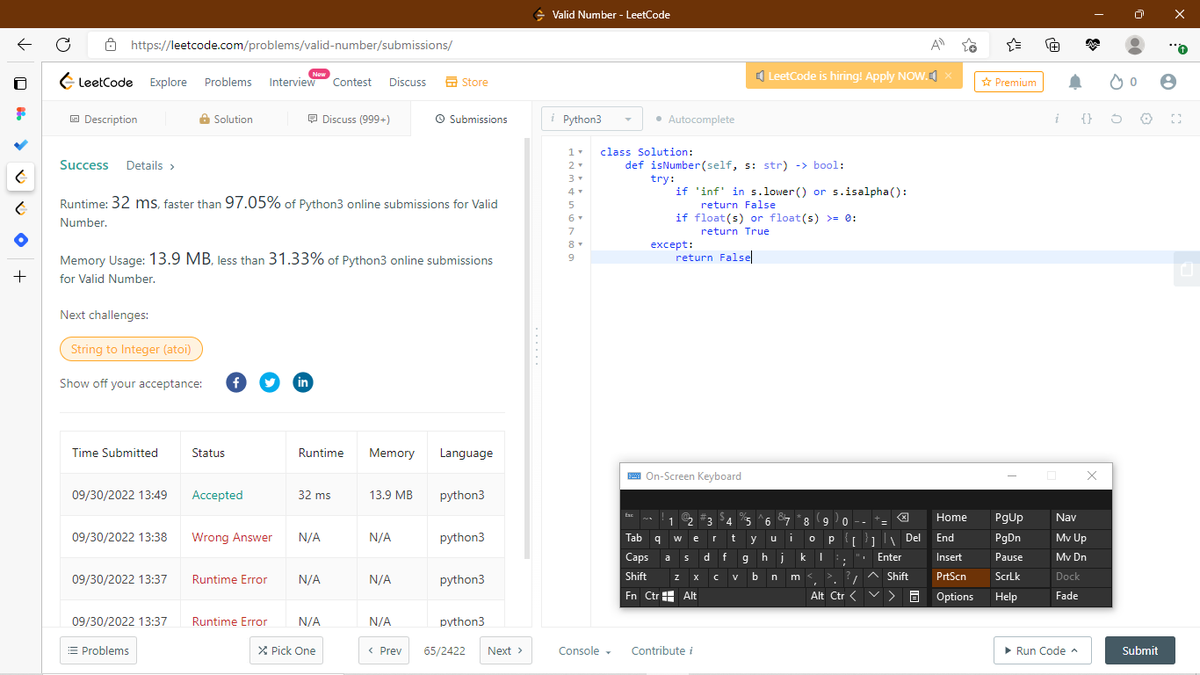 OgooAzubogu's tweet photo. Day 10!! of @Ingressive4Good #i4g10daysofcodechallenge on @LeetCode
Article: https://t.co/8QA4Nmemo3
#100daysofcoding #leetcode https://t.co/K6iQPqD2k7