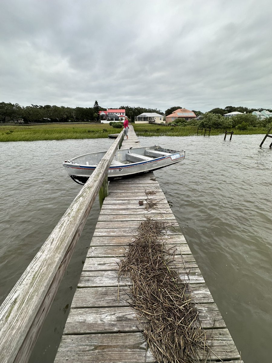 A boat stuck IN a dock because of Hurricane Ian.  This is in Southern St. Johns County on the Intra-coastal Waterway.  <a href="/FCN2go/">First Coast News</a>