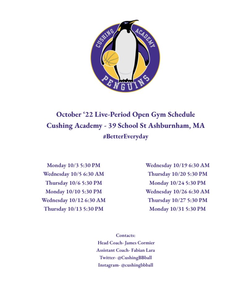 Boys' Basketball | Cushing Academy tweet media