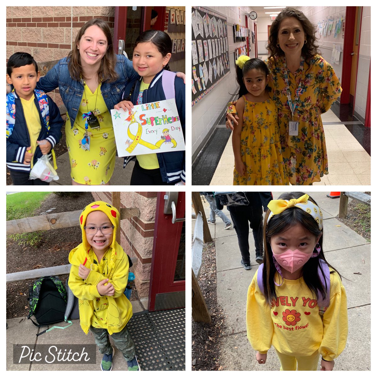 PandaCounselors's tweet photo. Our last Feel Good Friday of September was to feel good by supporting a great cause! Wear yellow to support childhood cancer awareness month! We loved seeing everyone in yellow💛 @SHESPandas @SHHebner @PWCSNews https://t.co/GivnOae3cq