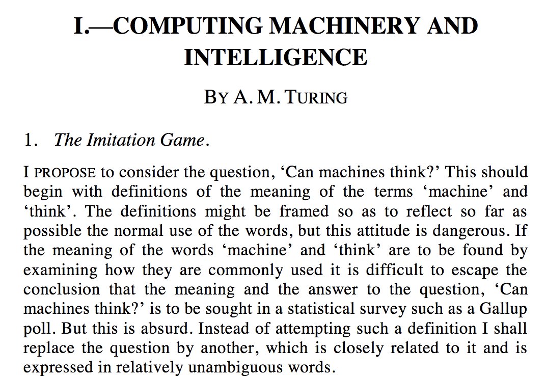 MIT_CSAIL's tweet photo. The Turing Test was born #otd in 1950 with Alan Turing’s seminal paper “Computing Machinery and Intelligence." 

https://t.co/bBdyWaNsTM https://t.co/jpldmxN87U