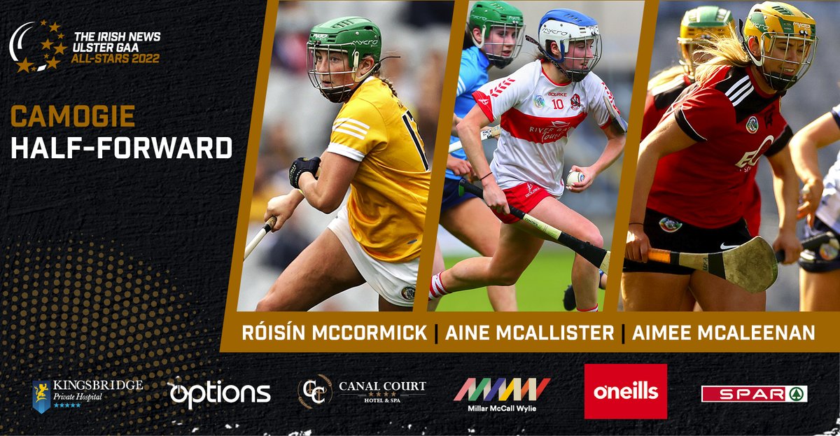 irish_news's tweet photo. Moving to the half-forward line... @Roisin38346656 @antrimcamogie Aine McAllister @DerryCamogie1 and @AimeeMcAleenan @downcamogie_ 

#INAllStars 

@lgielcamogie @liatroimfGAA @UlsterCamogie https://t.co/KDGwnWo3hV