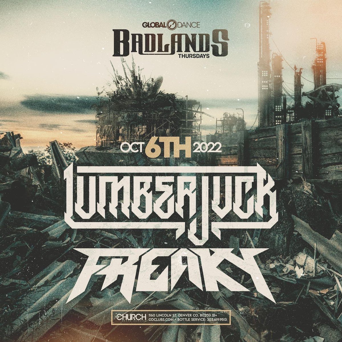 LUMBERJVCK's tweet image. See you next week denver! @ChurchNightClub @FREAKY_Music