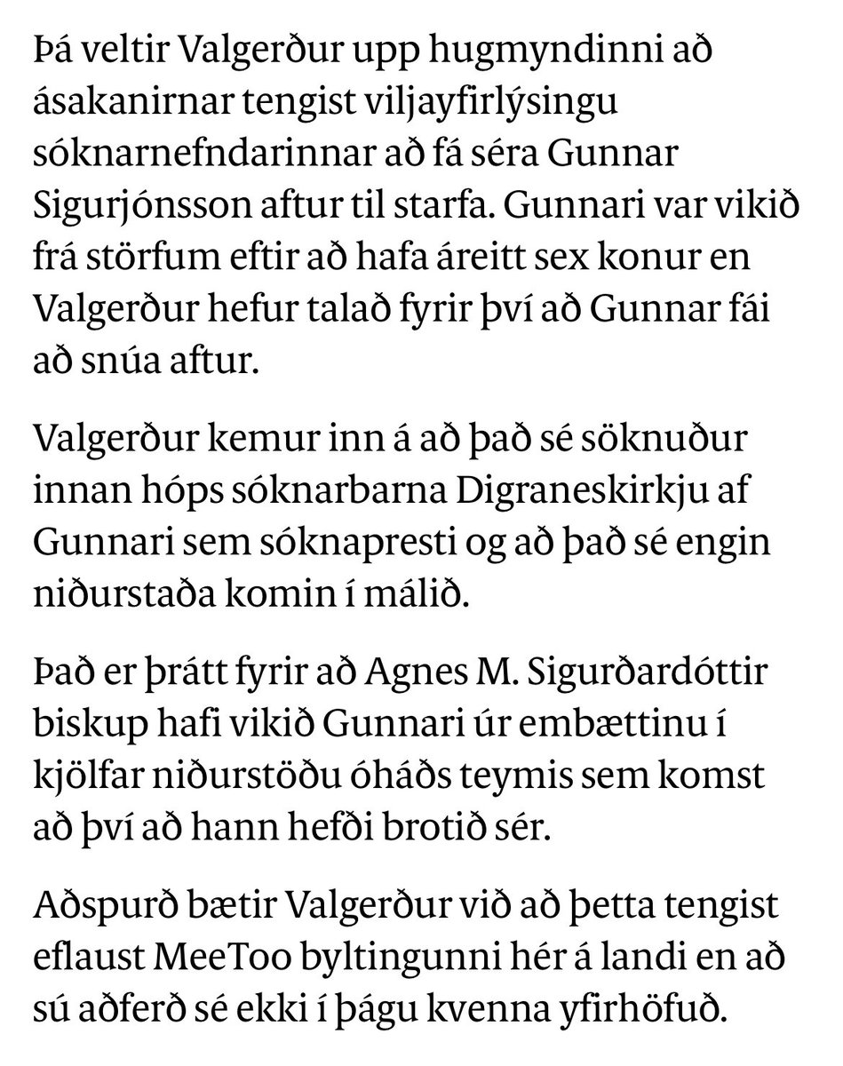 Sóknarnefnd Digraneskirkju rekur þolendur, hatar Metoo, vill geranda aftur og leysir málið með því að ráða bara karlmenn án auglýsingar í störf kvenna.