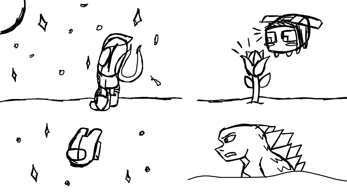 CindyStars4's tweet photo. Just one more thing to post before I go hang out with my partner. I need to start drawing Godzilla more, it's been a while. #amongus #starcraft #carbotanimations #minecraft #Godzilla #crossover https://t.co/OOjt4ngH0A