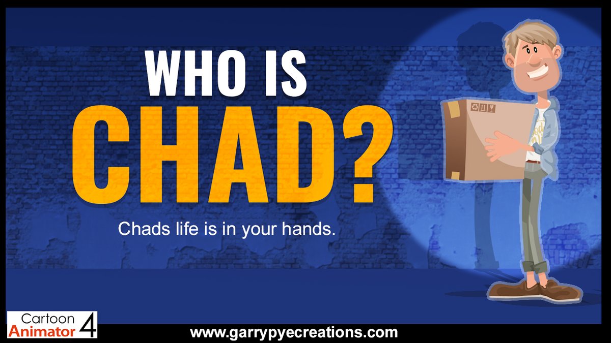 PyeGarry's tweet photo. Chad's World. You make choices about a characters life &amp; I design the world around him based on your ideas. And best of all, the content I create for this will be FREE!

For more information, visit my Facebook page at https://t.co/dWSWOqonbS

#ChadsWorld #Bendies #GarryPye #CTA https://t.co/AbieIaRONc