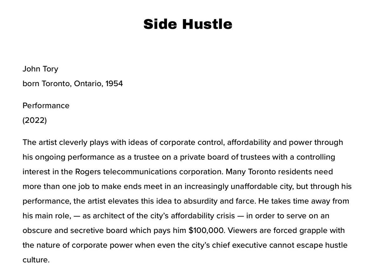bowker_john's tweet photo. Someone has curated John Tory’s austerity art installations #AusterityTO https://t.co/einizFf6fo #TOpoli #voteTO https://t.co/YyTwTuFWIm