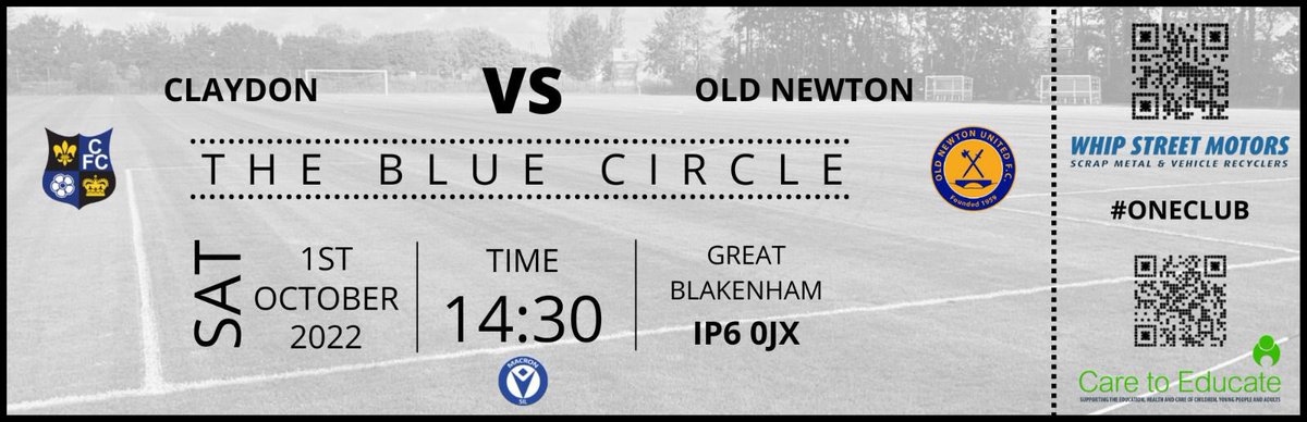 The First team welcome <a href="/OldNewtonUnited/">Old Newton United FC</a> to the Circle, with both teams looking to get back to winning ways. Cafe open. #SeniorSIL #StickTogether #OneClub <a href="/whipstreet/">Whip Street Motors</a> 💙🖤