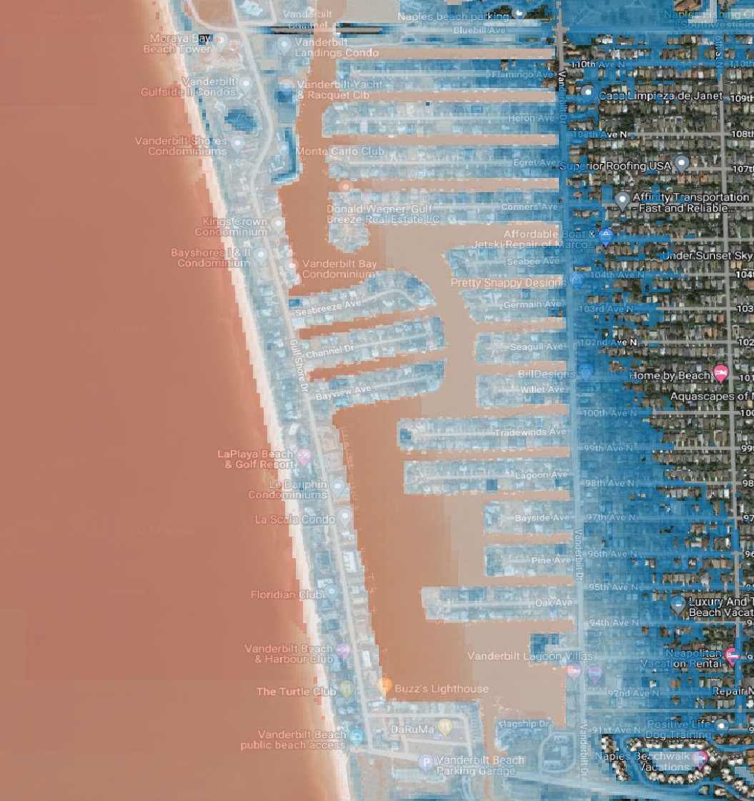 KatRiskLLC's tweet photo. @Nick_Lamparelli Nick, thanks for the on the ground specifics.  Here's our storm surge inundation map for that area from yesterday. https://t.co/EGXayvHu71