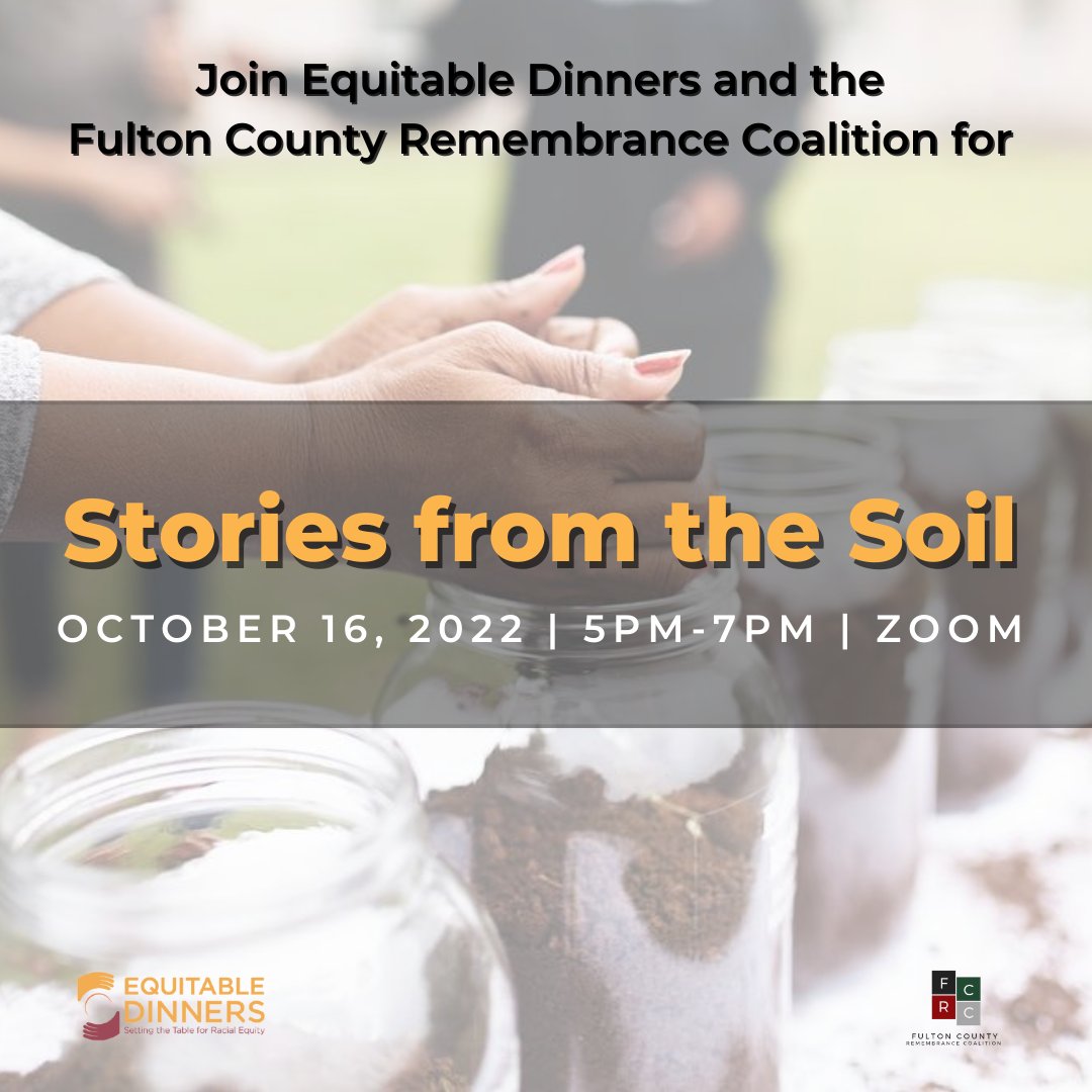 Don't miss this dynamic Equitable Dinners and @fultonremembers event on 10/16 from 5p-7p. Register here: bit.ly/EDOct16

#arts4action #arts4change #equitabledinners
