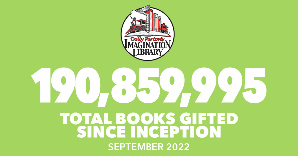 dollyslibrary's tweet photo. As of September, Dolly Parton's Imagination Library has gifted more than 190 million books! #BooksGifted #DollysLibrary https://t.co/egrDSATKRW https://t.co/qsuMN89PCA