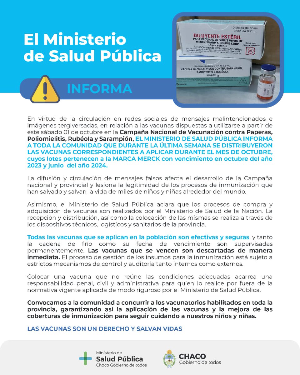 ⚠️ Información importante. #SaludPublica