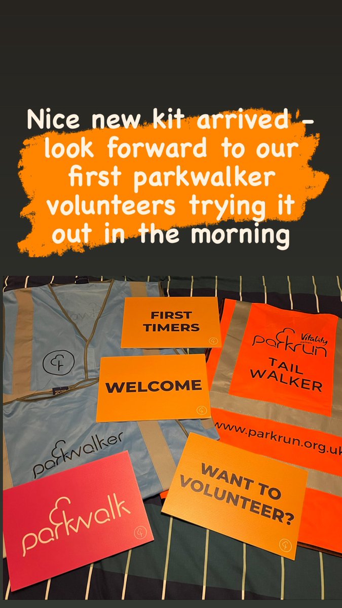 Tootingparkrun's tweet photo. Lovely new parkwalk and tailwalker volunteer hi-vizes ready for tomorrow. Come and join us 8:45am on the Common. We welcome all walkers, joggers and runners. Or get in touch if you fancy getting involved to help make each week happen tootingcommon@parkrun.com https://t.co/Rr0WqLf1BB