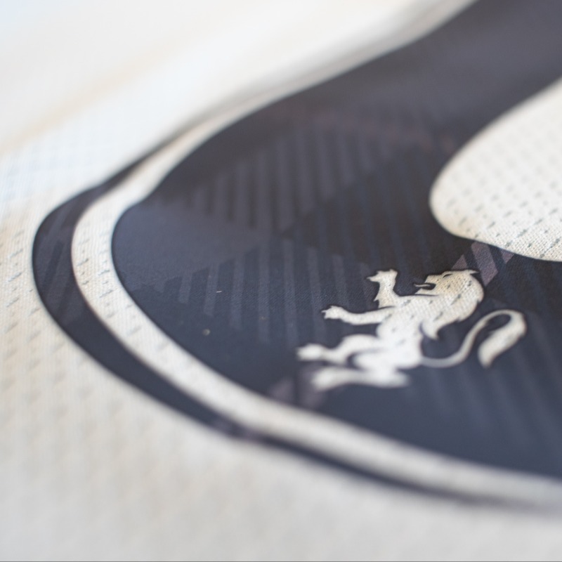 scottishunited's tweet photo. It's the small details that make our hearts sing. Our new away kit by @MacronSports drops tomorrow!

#GoTartans | #BrawClubFitba