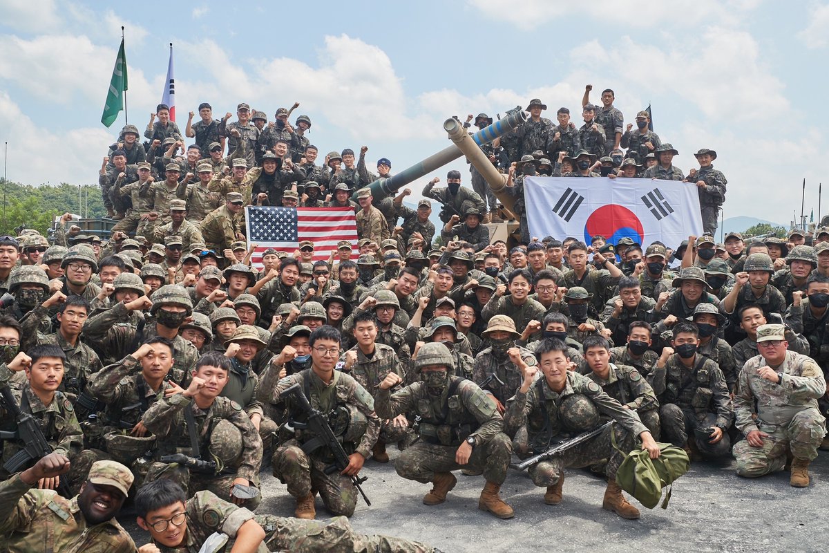USForcesKorea's tweet photo. Today, on the 74th anniversary of ROK Armed Forces Day, we are proud to serve alongside our ROK counterparts in protecting their freedom. 

We remain committed to providing a robust defensive posture to protect &amp; defend the homelands.
@ROK_MND|🇰🇷 |🇺🇸 @DeptofDefense https://t.co/Mq8mSVYm4l