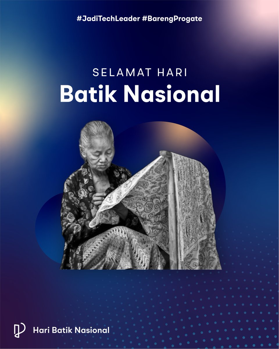 readysetcodeid's tweet photo. Selamat merayakan Hari Batik Nasional! 

Jadilah talenta digital yang bangga dengan warisan budaya Indonesia, yuk pakai batik!

#haribatiknasional #ambillangkahmu #bersamaprogate #jaditechleader #barengprogate https://t.co/52oOG0tsSq