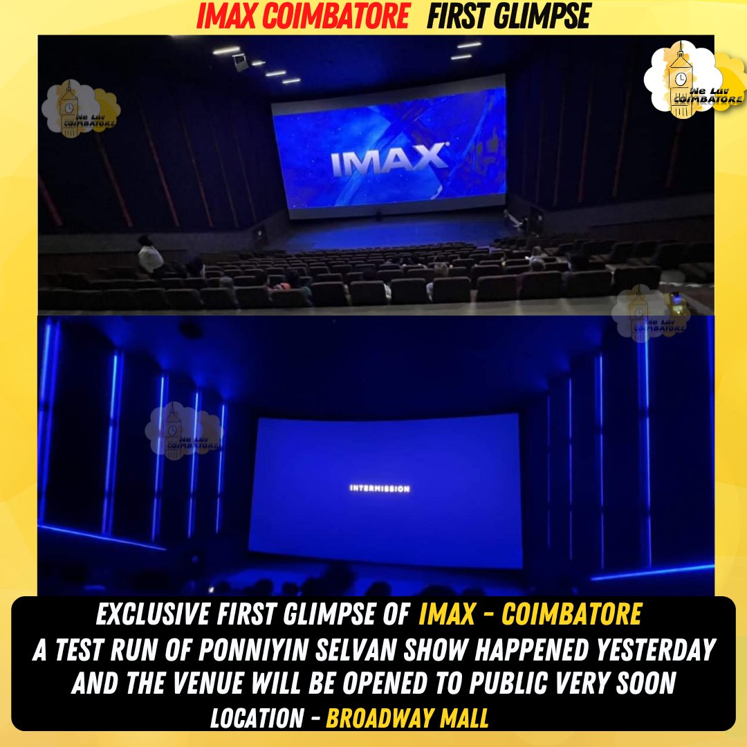 IMAX - COIMBATORE - First Glimpse 🔥❤️ Opening to Public in Coming 1 or 2 months. 
Location - Broadway Mall, Near KMCH. 
#IMAX #Coimbatore