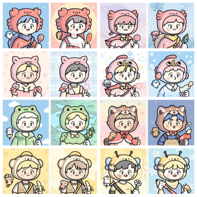 Noel0R's tweet photo. I just gotta share these ABSOLUTE ADORABLE Animal Hat Twinsies from @LucidNFT_ !! 💕✨ https://t.co/d4IG3KHQ58