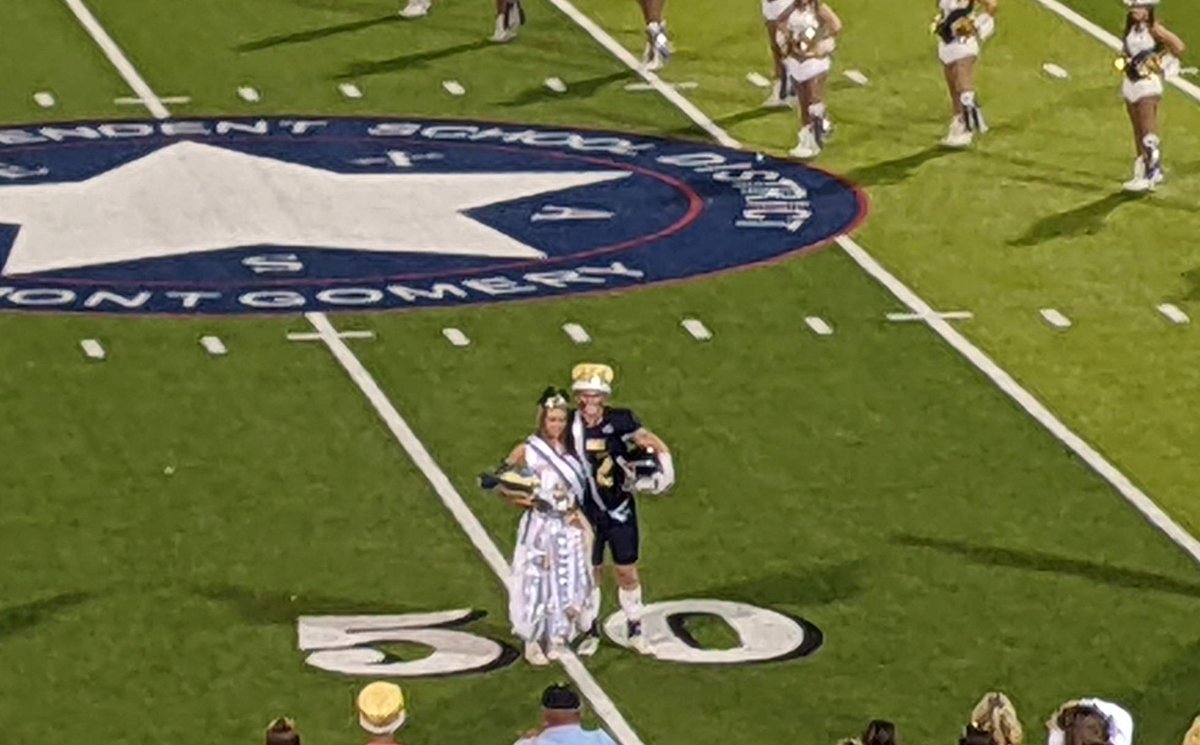 Our Homecoming 2022 King and Queen!  Congrats to all our students in the Homecoming Court!
 <a href="/lions_trw/">Tim Williams</a> <a href="/FlemingInTheDen/">Christie Fleming</a> <a href="/TanyaBrogger/">Tanya Lambert Brogger</a> <a href="/KellyLout/">KLout</a> <a href="/MontgomeryISD/">Montgomery ISD</a>